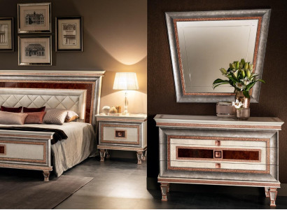 Elegant Style Furniture Bedroom Chest of drawers Wardrobe Classic Sideboard with Mirror