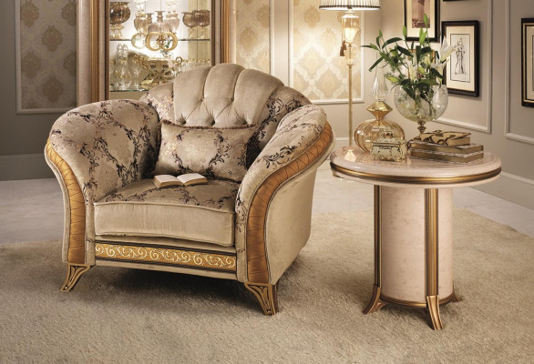 Classic r Armchair TV Sofa 1 Seater Couch Designer Textile Upholstery new