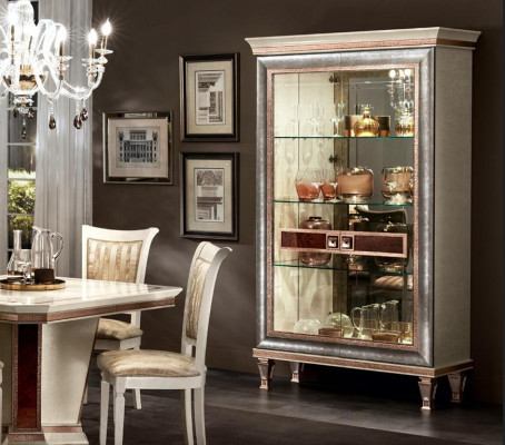 Display case Wardrobe Showcases Living room Show Cabinets Design Baroque Rococo Wood new
