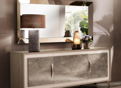 Buffet Sideboard Chest of drawers Mirror 2-piece Chests of drawers Wood Furniture Sideboard arredoclassic