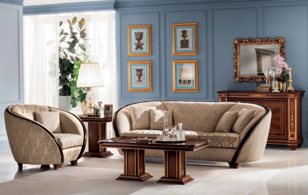 Design Armchair Fabric Couch Sofa Upholstery Sofas Armchair Television 1 Seat arredoclassic