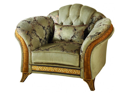 Luxury TV Classic Armchair Lounge 1 Seater Fabric Relax Club arredoclassic