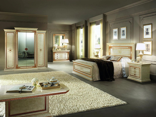 Bed Classic n Style Beds Double Luxury Wood Furniture Bedroom arredoclassic