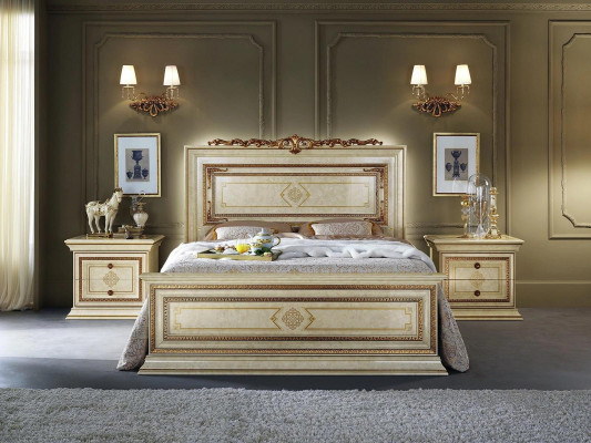 Bed Classic n Style Beds Double Luxury Wood Furniture Bedroom arredoclassic