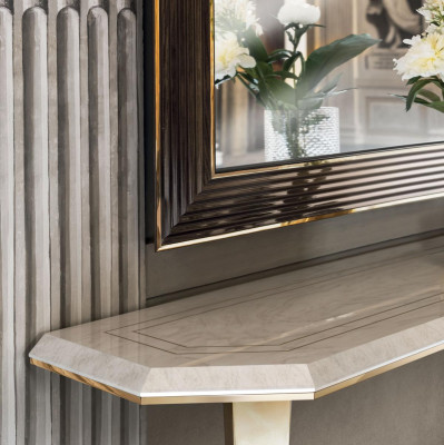 Wood Italian Furniture Console table Mirror Sideboard 2-piece set arredoclassic