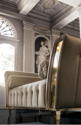 Lounge Sofa Living room Fabric Couches Chaise Lounge Seat Pads arredoclassic