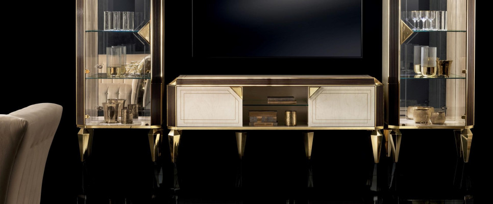 Designer TV cabinet tv sideboard chest of drawers side low wardrobe shelf luxury living room board