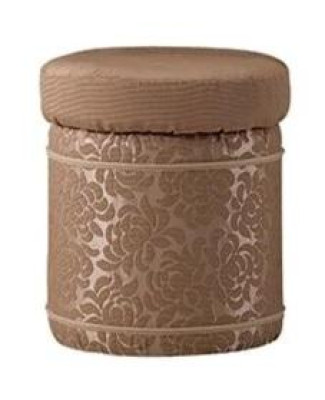 Stool Upholstered Stool Foot Shelf Furniture Living Benches Seat Textile Brown Design