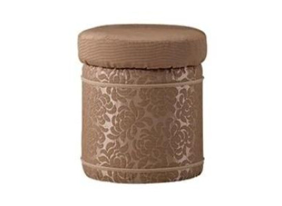 Stool Upholstered Stool Foot Shelf Furniture Living Benches Seat Textile Brown Design