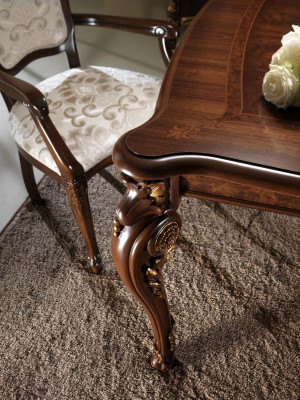 Classic 1 Chair Designer Italian Dining room Furniture Wood Baroque