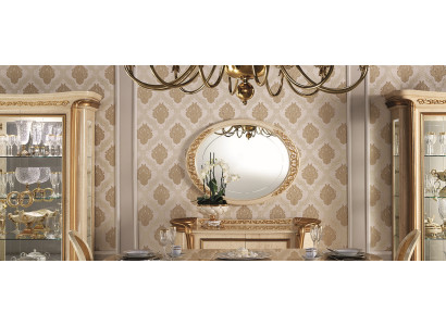 Design Mirror Wall mirror Real Wood Frame Hanging Mirror Luxury Furniture Baroque
