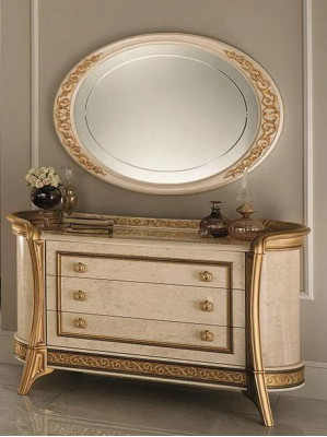 Design Mirror Wall mirror Wood Frame Hanging Mirror Luxury Italian Furniture