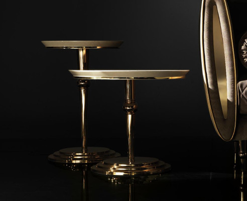 Side table Table round table Coffee table royal Designer Furniture designer stainless steel