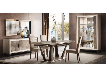 Italian designer dining room set suite chair table group 5 pieces new