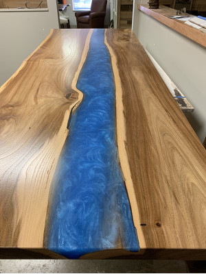 Dining table Tables epoxy resin epoxy Table waterfall real Wood solid Furniture