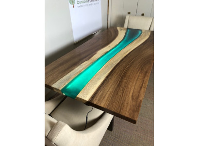 Table Dining table Tables epoxy resin real epoxy Wood solid design Furniture 240x100