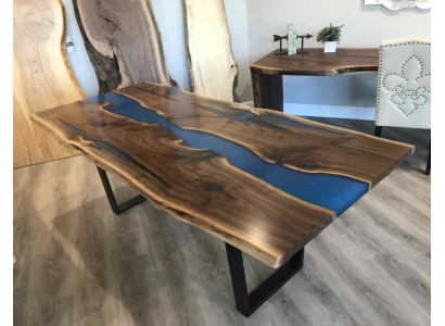 Table Dining table Tables epoxy resin epoxy real Wood solid design Furniture 240x100