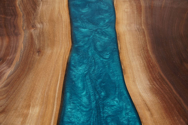 Table Dining table Tables epoxy resin epoxy solid design Furniture 240x100 real Wood