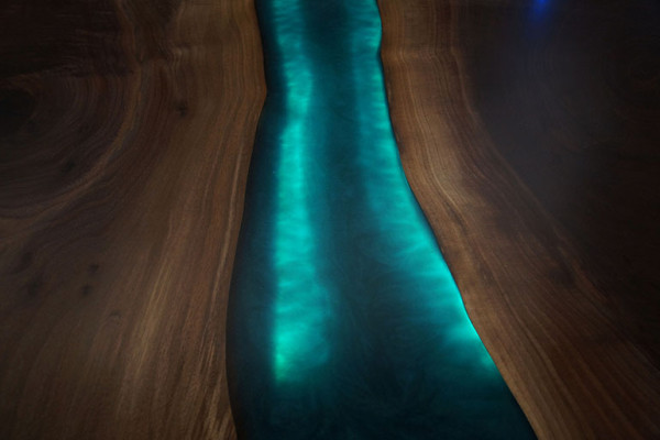Table Dining table Tables epoxy resin epoxy solid design Furniture 240x100 real Wood
