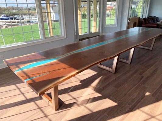 Dining table River Table Real Wood River Table 260x100 Solid Tables