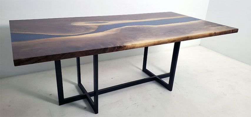 Dining table Design Table Resin Modern Tables Sea Ocean River Furniture 220x90 Epoxy