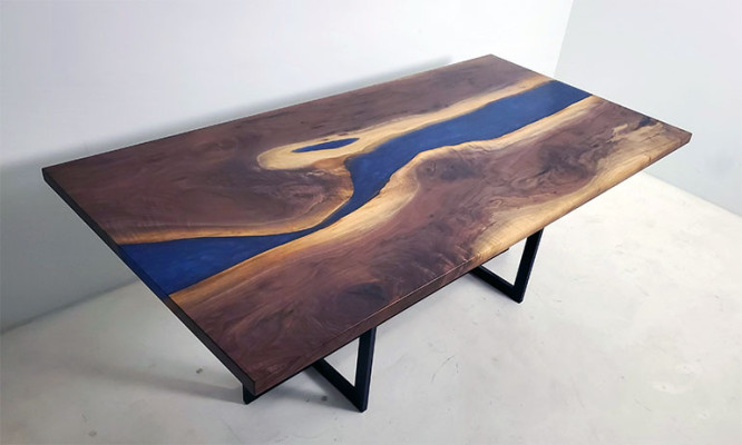 Dining table Design Table Resin Modern Tables Sea Ocean River Furniture 220x90 Epoxy