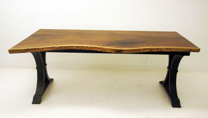 Dining table epoxy resin real solid Wood Furniture waterfall epoxy Table 200x90 new