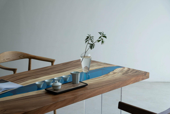 Dining table River Table Real Wood River Table Decoration Solid Epoxy resin Tables