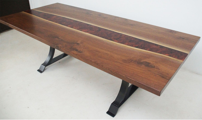 Waterfall Table Meeting Dining Tables Kitchen Table Epoxy Cast Resin 1sqm Price