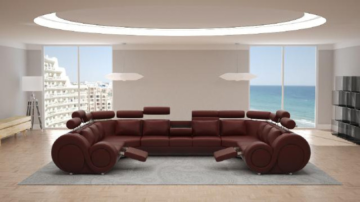 Designer Living landscape Corner sofa +USB Sofa Upholstery Leather sofa Sofas new Suite