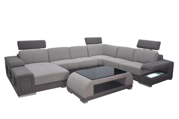 Couch set Modern Sofa Corner Leather Couch Upholstery Living landscape USB+Table