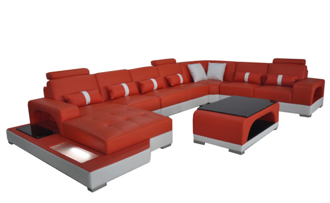 Leather Sofa Modern Couch Upholstery Living landscape XXL Big Corner Couches Seat Design