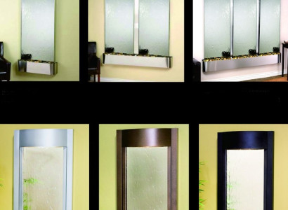 Wall Water Water Wall column base cabinet Ragal Display case water walls