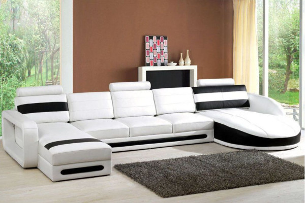 Living landscape Sofa with USB Corner sofa Corner sofa Upholstery Suite Eck Corner Sofas new