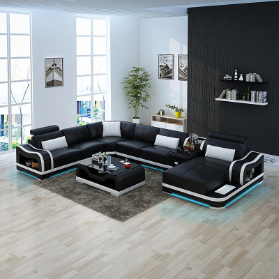 Leather Sofa Couch Living landscape Suite Design Modern Corner Decorative Sofa