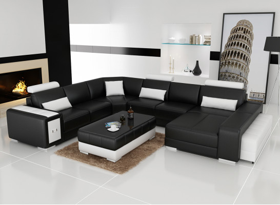Large Design Corner sofa Upholstery Corner sofa Sofa Suite Couch Living landscape USB new