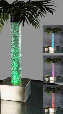 Led Design Bubble Water Column 60cm Water Columns Illuminated Table Palm Plant