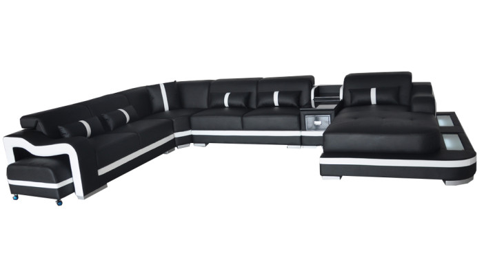 Leather Couch Upholstery Seat Design Modern Corner Suite Sofa Living landscape U-shape