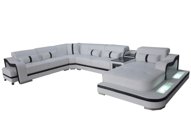 Leather Couch Upholstery Seat Design Modern Corner Suite Sofa Living landscape U-shape