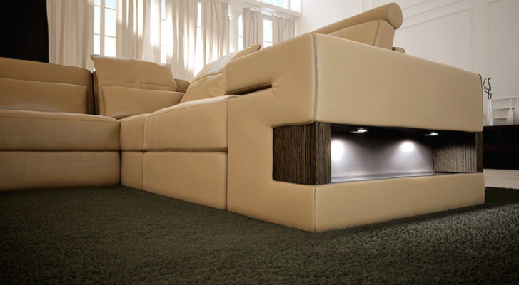 Leather Design Sofa Couch Upholstery Corner sofa Suite Living landscape Corner sofa XXL Corner