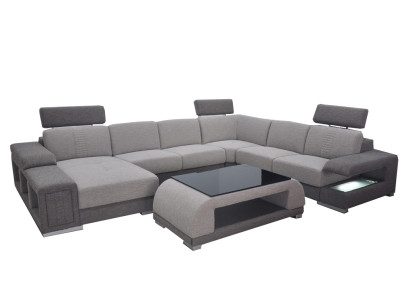 Corner Sofa Eck Modern XXL Couch Living landscape Textile Suite U-shape B2015 Fabric