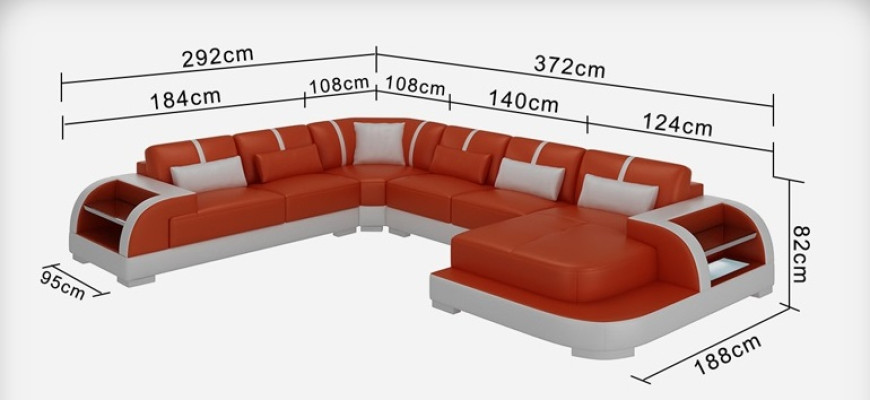 Modern leather sofa couch living landscape design corner sofa corner suite sofa light USB