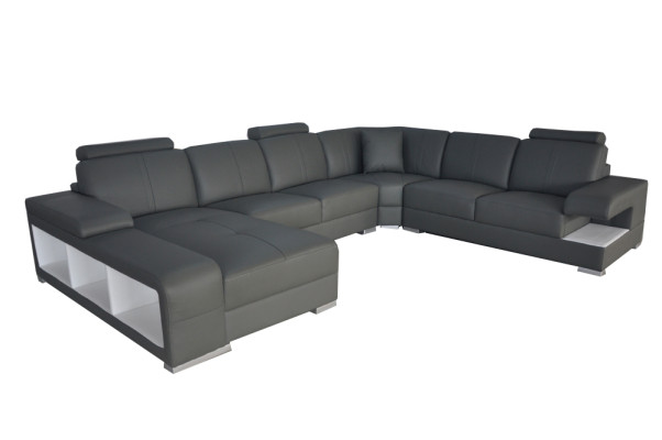 Leather sofa Couch Living landscape Suite Design Modern Corner Sofa U-shape new G8028