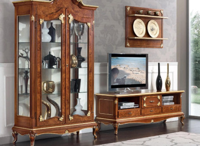 Italian Living room Wall unit TV-cabinet Tv Sideboard Wardrobe Display case Wall shelf 3-piece