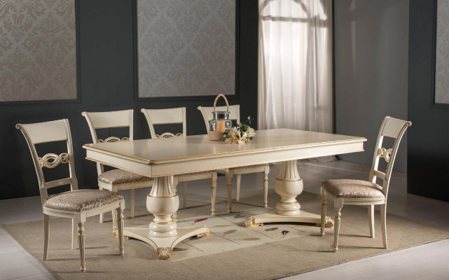 Complete Set Dining table 6 Chairs Dining room Set Ess Group Wood Table Tables 7pcs