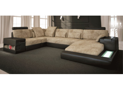 Corner sofa Big Living landscape Couch Sofa Upholstery Seat Leather U-shape Living room new