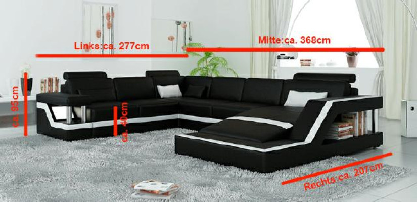 Living landscape Big Modern Leather Sofa + USB Patented new Designer Sofa Corner sofa