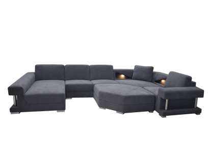 Corner Sofa Couch Upholstery Corner Living Room Landscape Designer Sofa Textile + USB