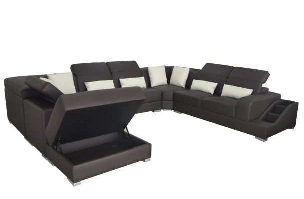 Modern Seat Upholstery Living landscape Living room Couch Upholstery Corner USB U-shape new