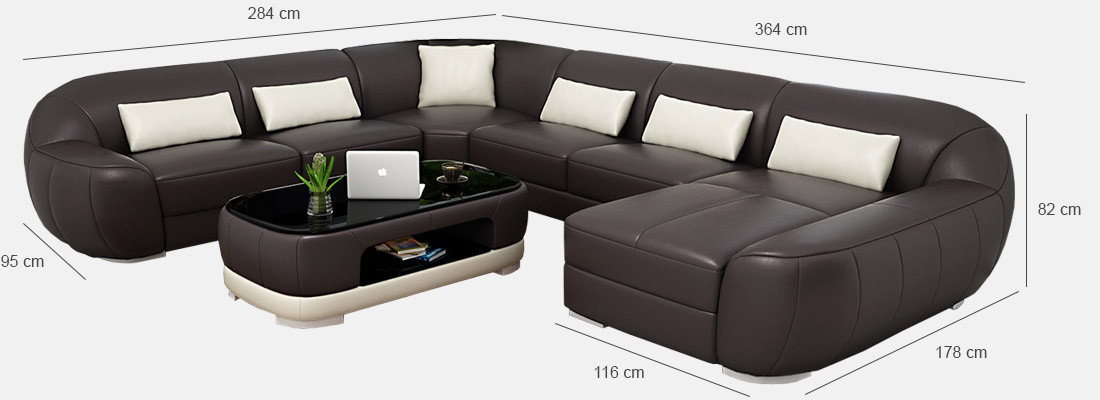 Modern leather sofa Corner sofa Living landscape Seat Upholstery Couch Suite Fellen